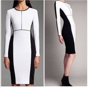 Narciso Rodriguez For Design Nation White & Black Bodycon Dress M